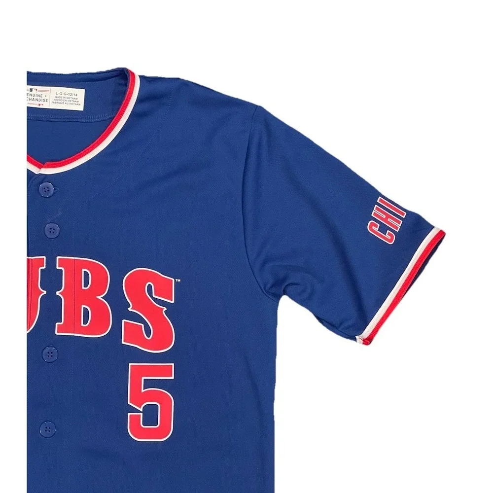 Chicago Cubs Christopher‎ Morel #5 Navy Blue Jersey Youth Large 12/14 MLB